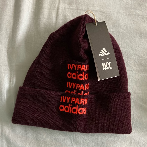 Adidas IVY PARK NWT Maroon Beanie - Picture 3 of 3